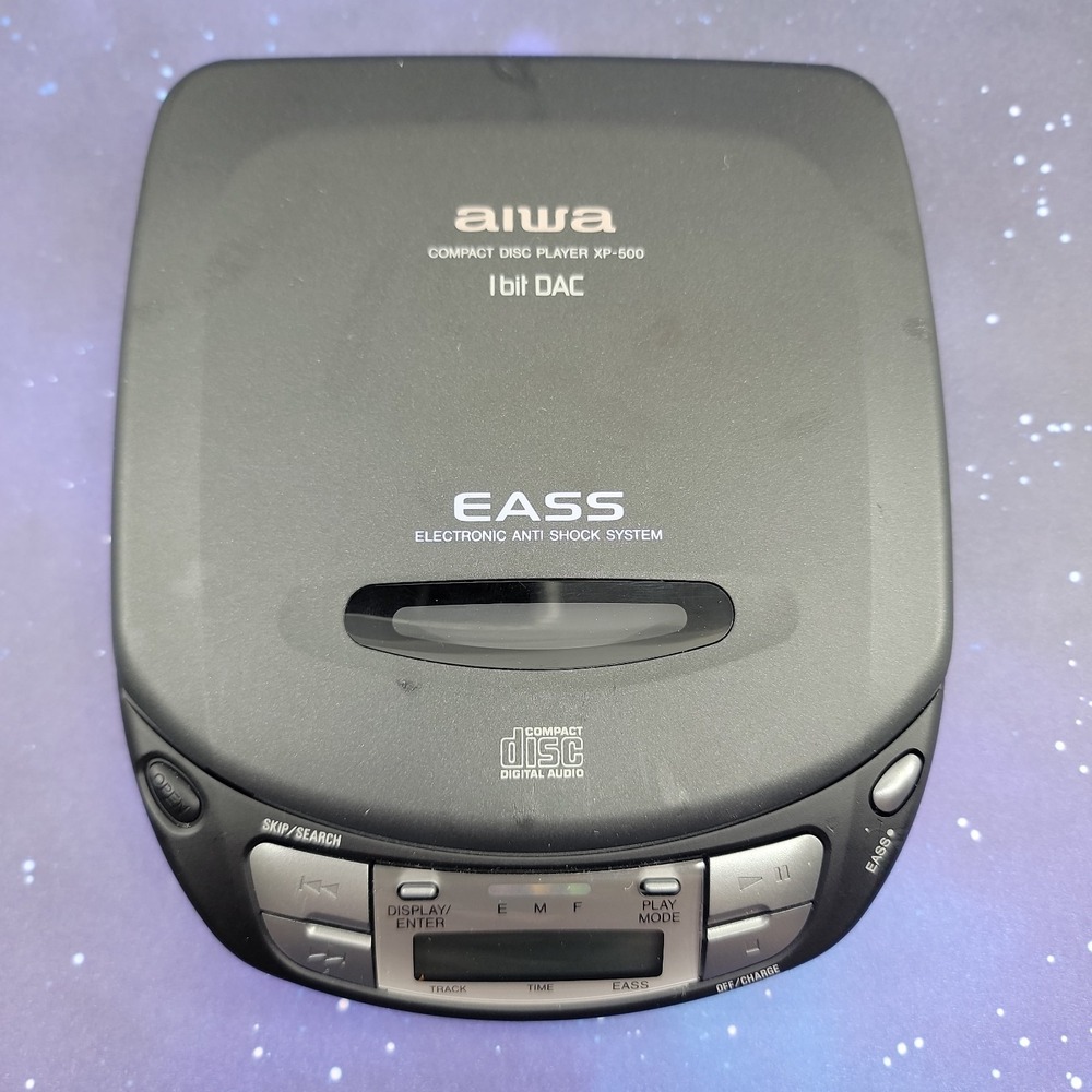 VTG AIWA XP-500 Black 1st Gen Compact Disc Player EASS Anti Shock System PARTS